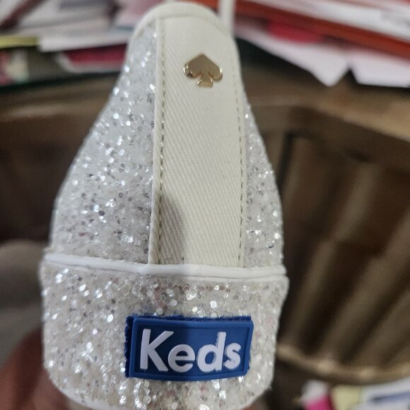 Kate Spade x Keds truly all over glitter sneakers Ivory/Cream Size 9 - Picture 7 of 13